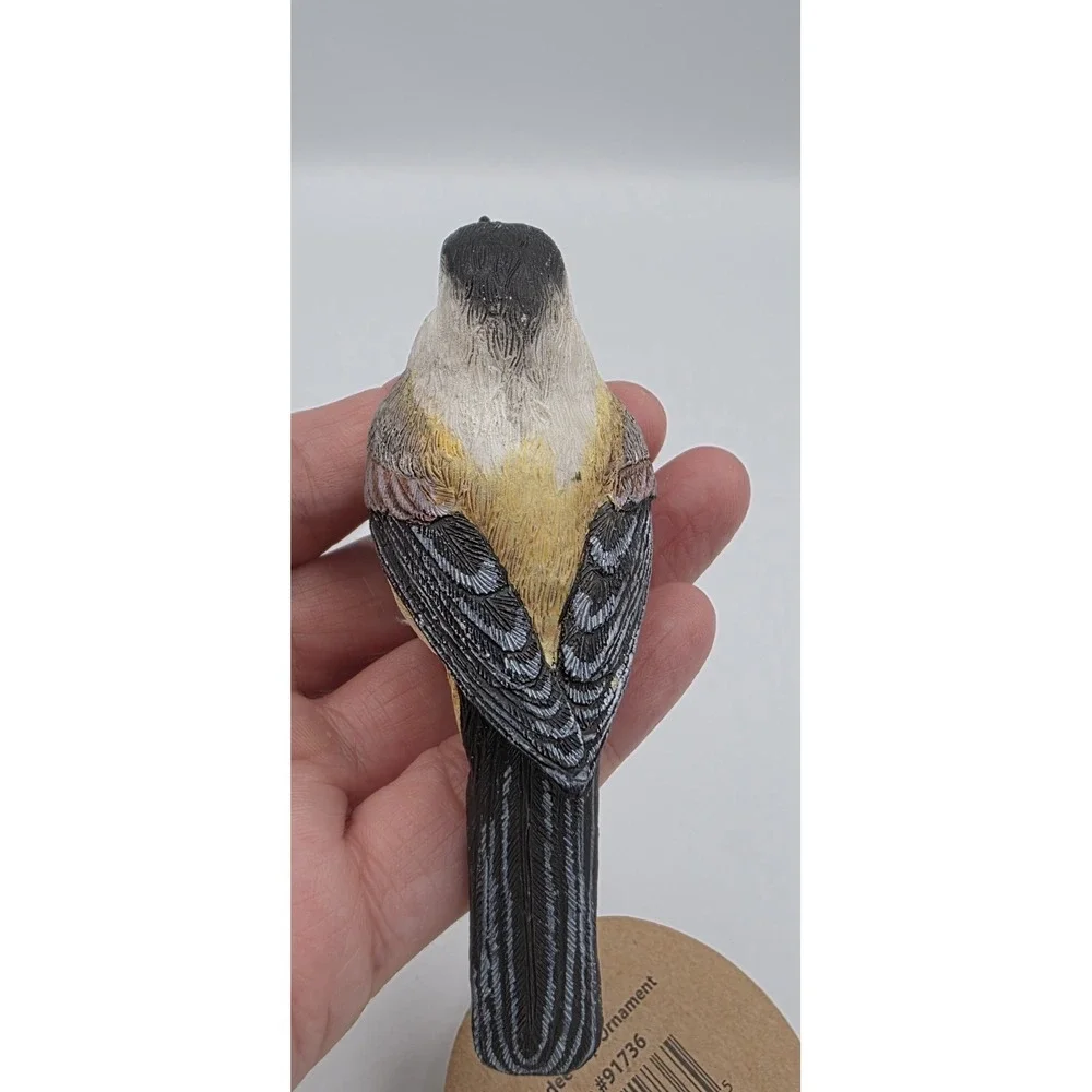 NEW 2006 New Creative Chickadee‎ Bird ClipOn Christmas Ornament Brown Resin Bird